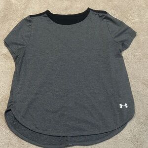 Under Armour Charcoal Tee with Black Trim